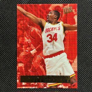 1995-96 Fleer Ultra Double Trouble Hakeem Olajuwon #5 HOF Houston Rockets